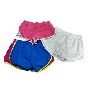 LOT of 3 Nike Women Shorts Dri-Fit Sz M Lined Jogging Running Sport Casual